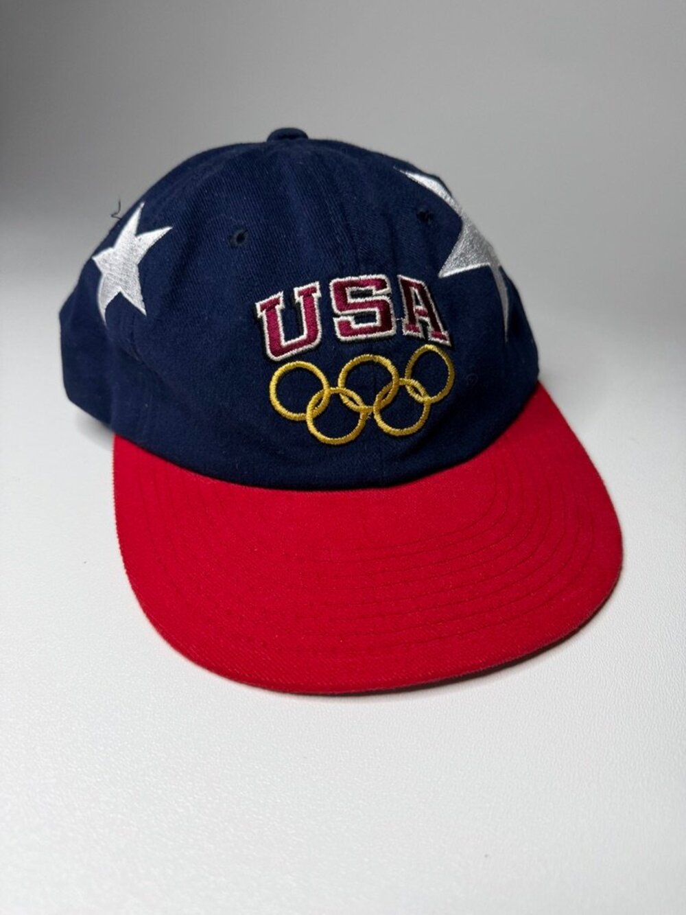 Vintage Champion USA Olympics Team Snapback Hat Cap 1997 Embroidered Stars Logo